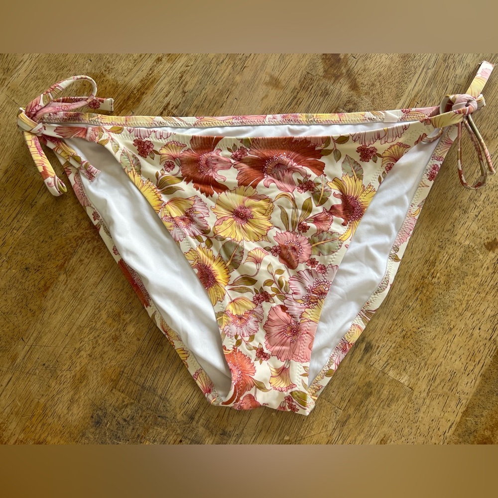 Shade & Shore Floral Bikini Bottoms Side Ties